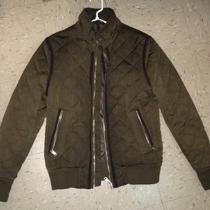 Olive green bomber-ZARA